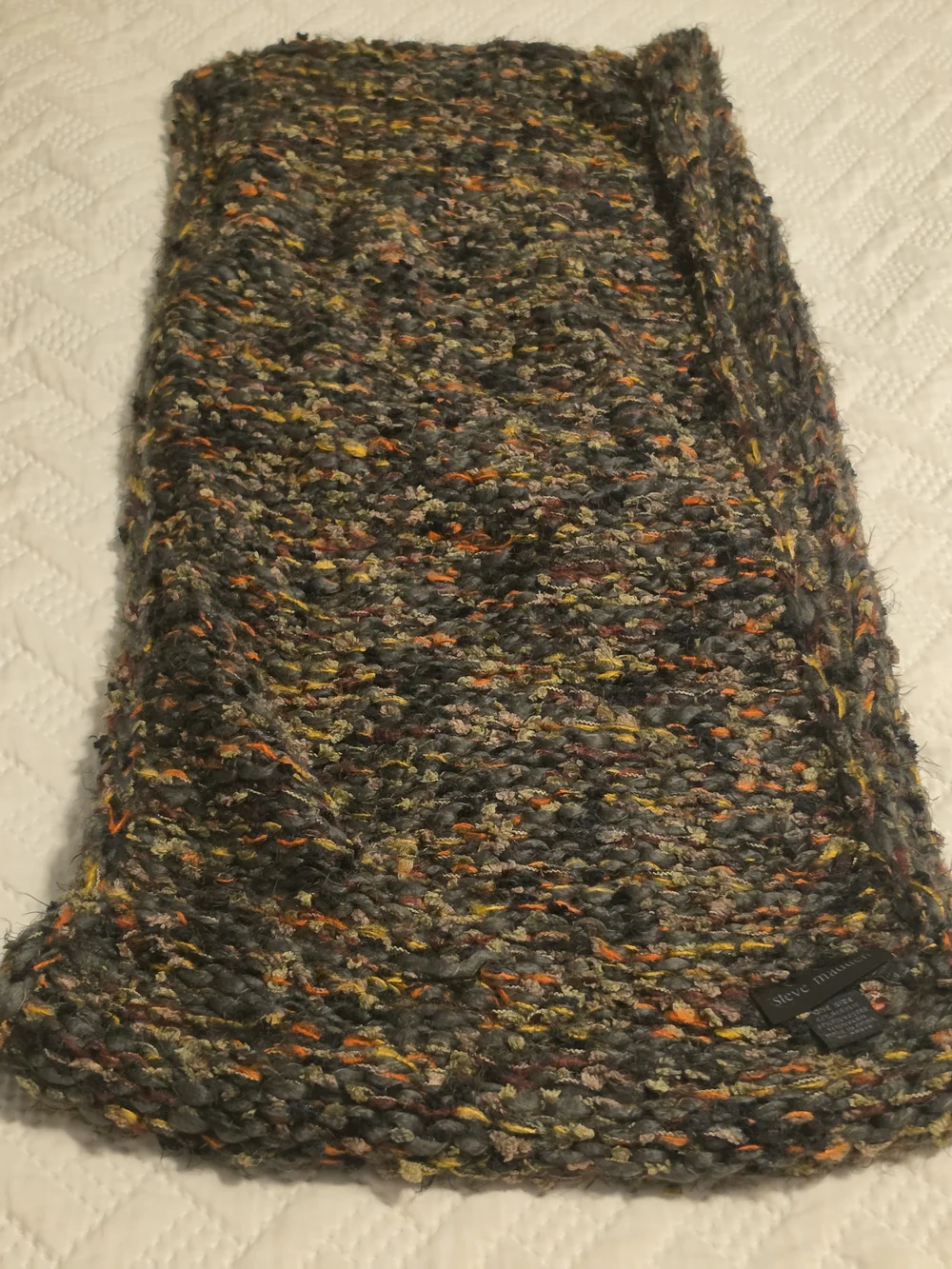 Steve Madden Olive Multi-Color Knit Infinity Scarf